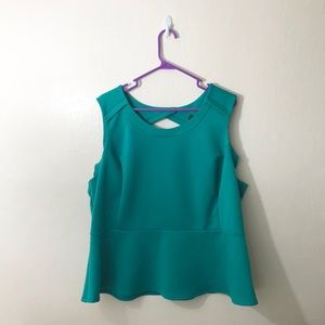 Teal peplum blouse